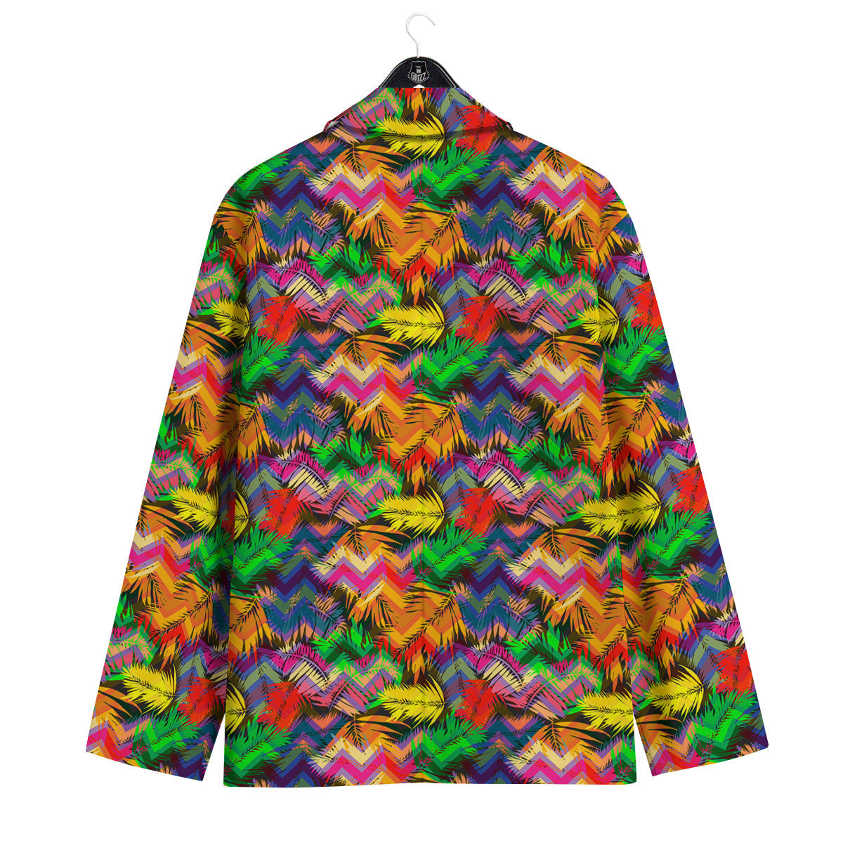 Psychedelic Zigzag Tropical Print Pattern Men's Sport Coat-grizzshop