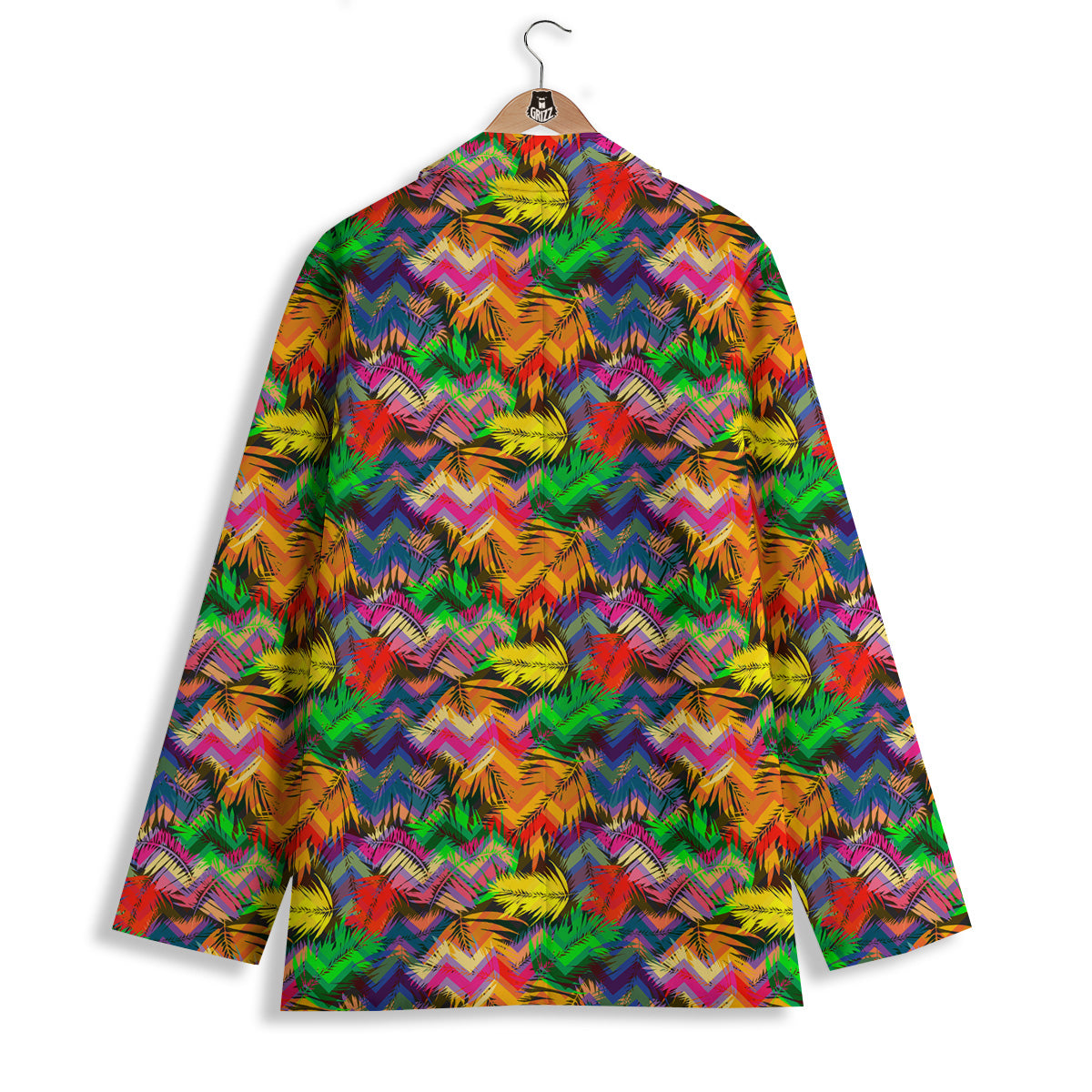 Psychedelic Zigzag Tropical Print Pattern Women's Blazer-grizzshop