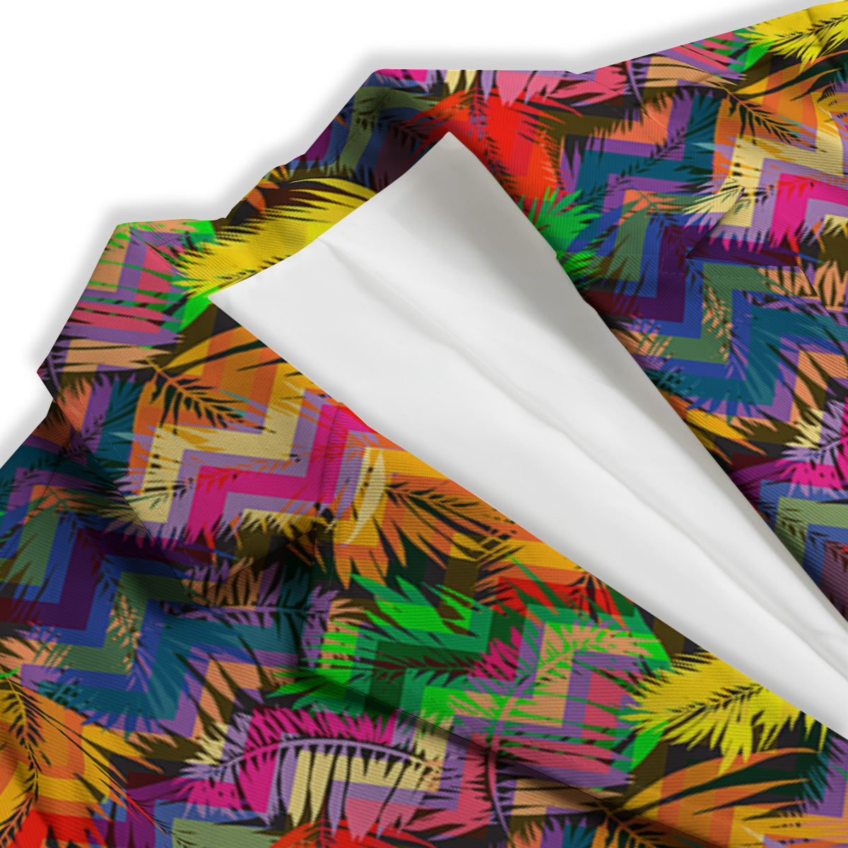 Psychedelic Zigzag Tropical Print Pattern Women's Blazer-grizzshop