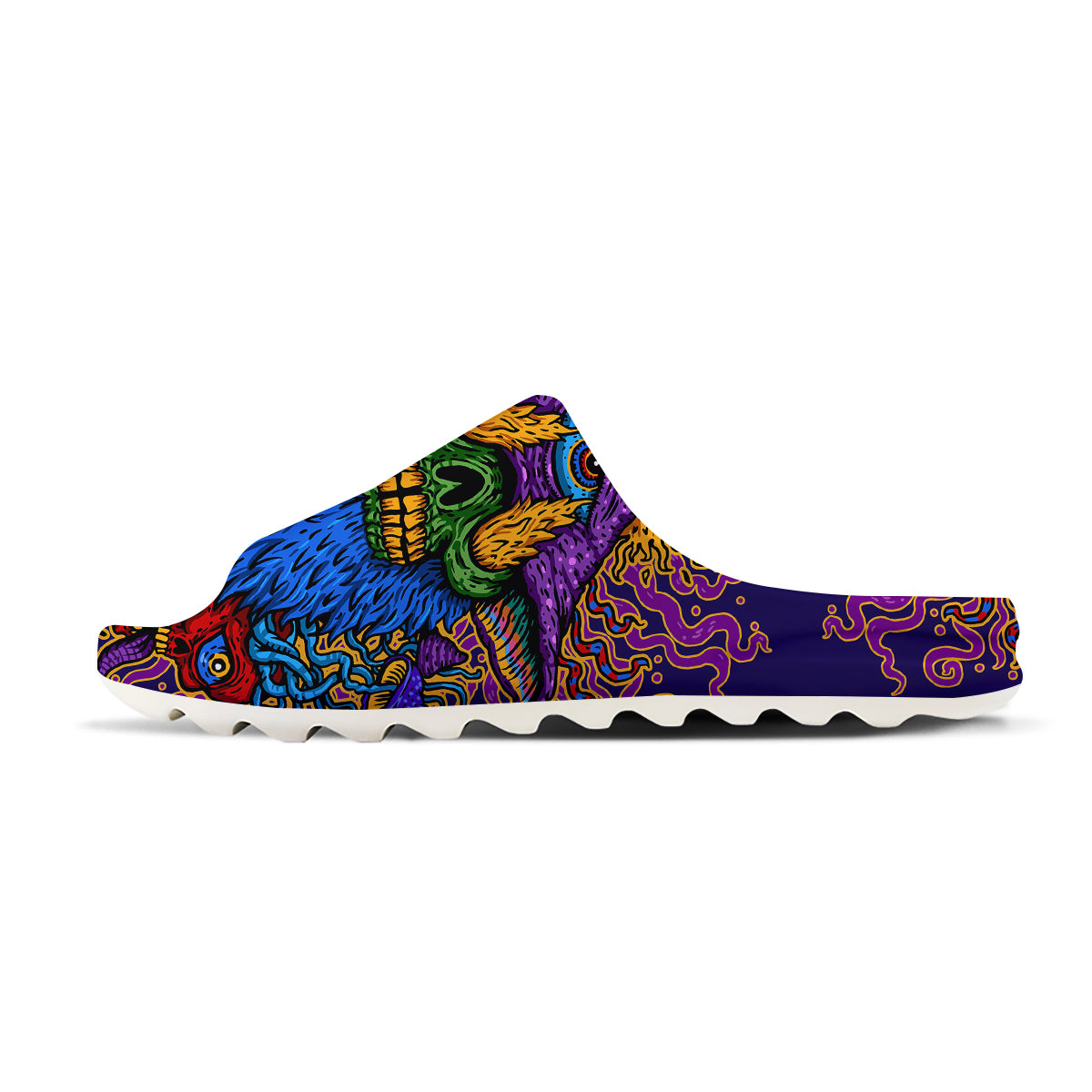 Psychedelic Magic Mushroom Print Sandals-grizzshop
