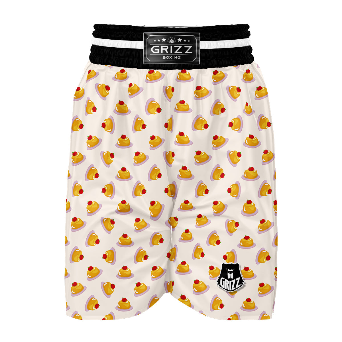 Pudding Delicious Print Pattern Boxing Shorts-grizzshop