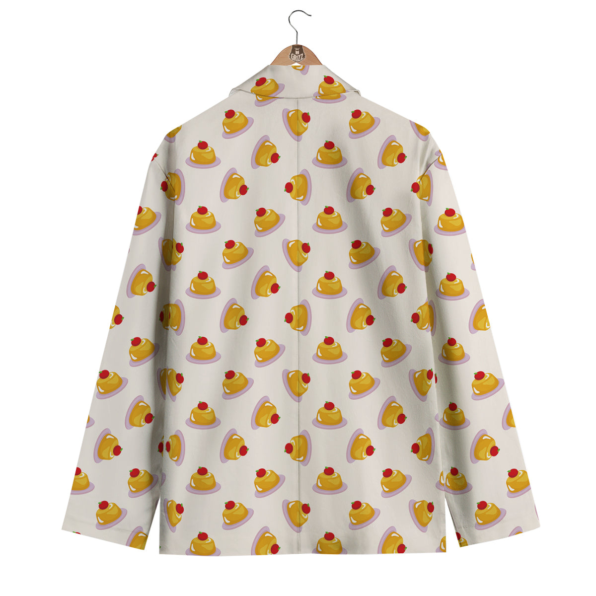 Pudding Delicious Print Pattern Men's Blazer-grizzshop