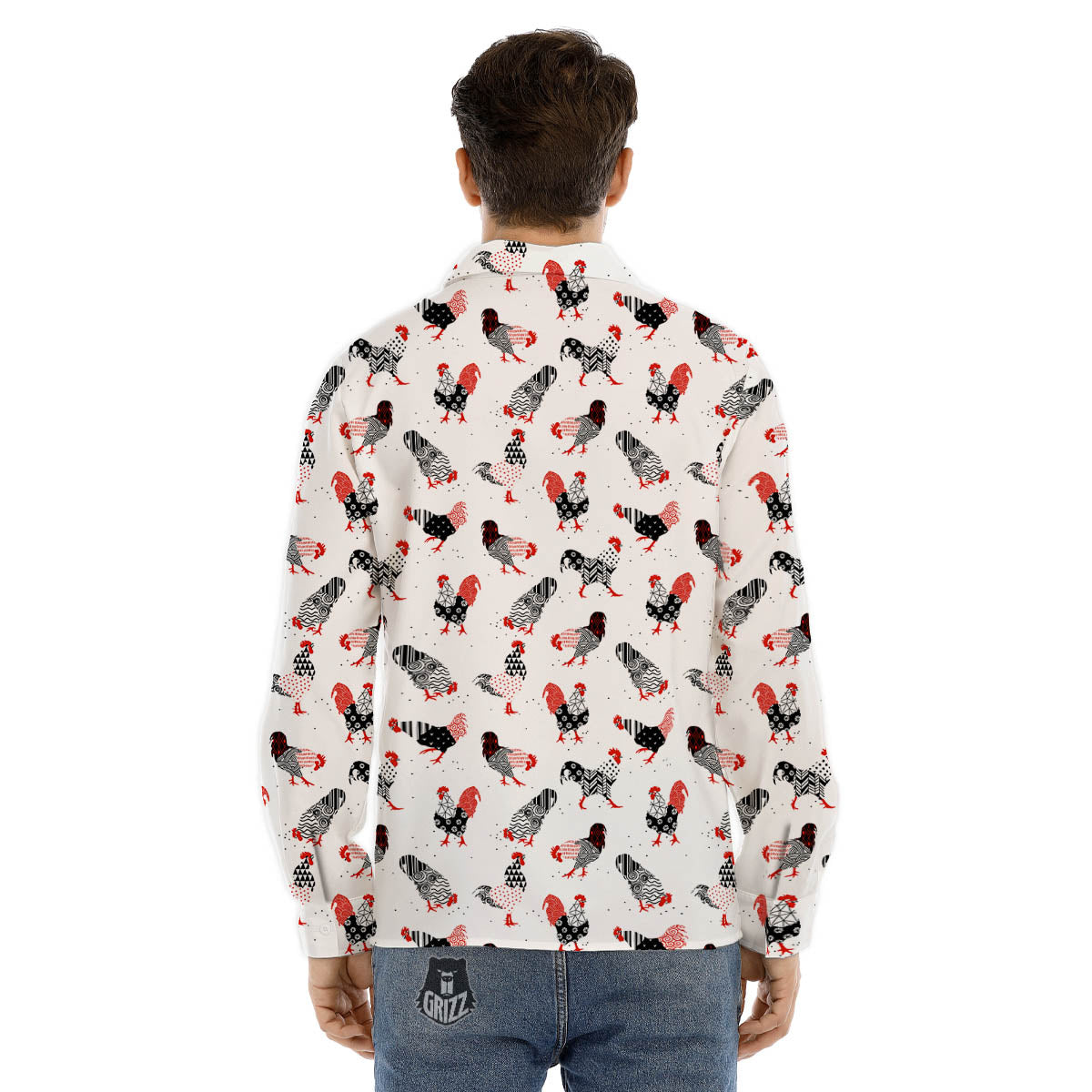 Pug And Astronaut In The Space Print Pattern Men's Dress Shirts-grizzshop