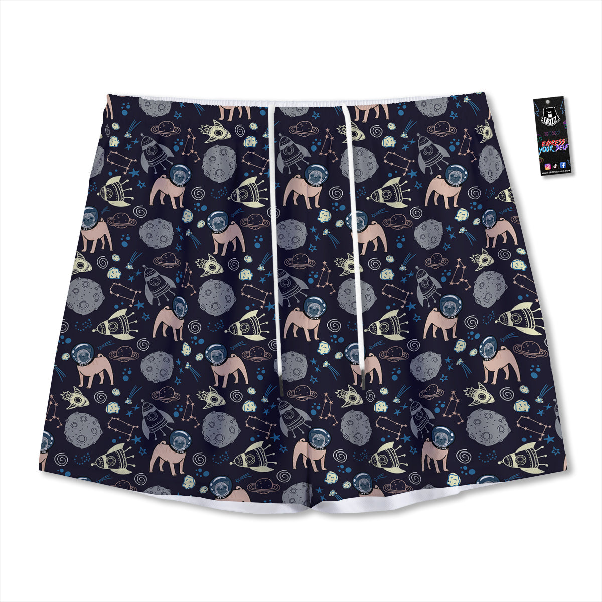 Pot Leaf Green Print Pattern Mesh Shorts