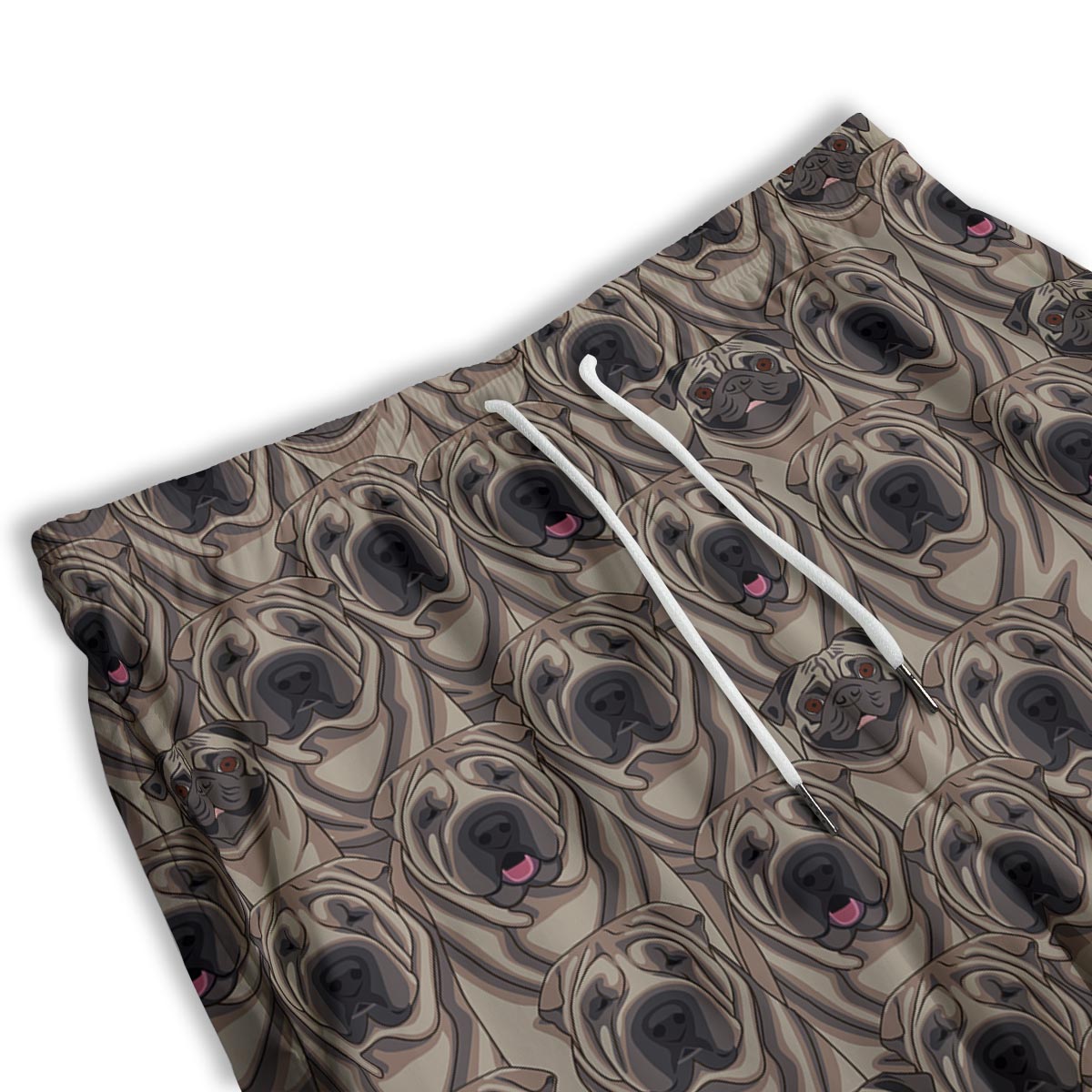 Pug And Shar Pei Print Pattern Men's Athletic Shorts