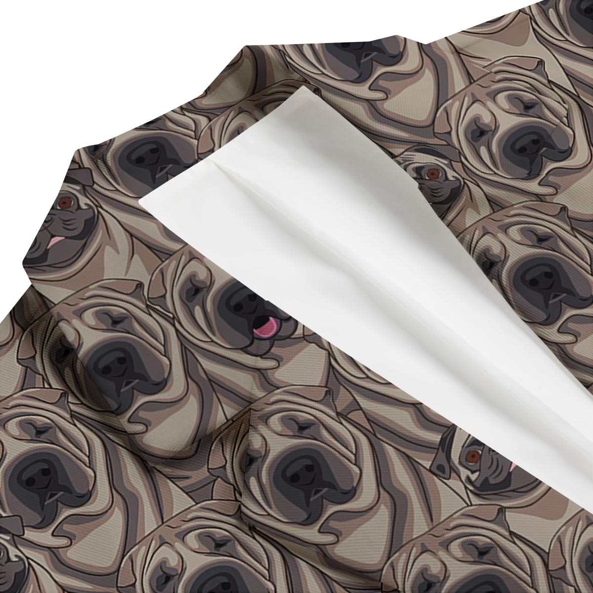 Pug And Shar Pei Print Pattern Men's Blazer-grizzshop