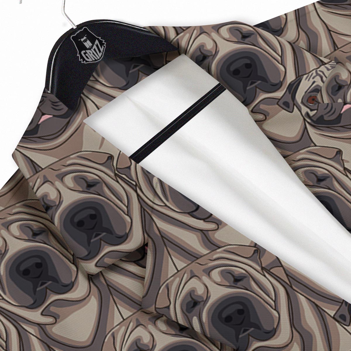 Pug And Shar Pei Print Pattern Men's Sport Coat-grizzshop