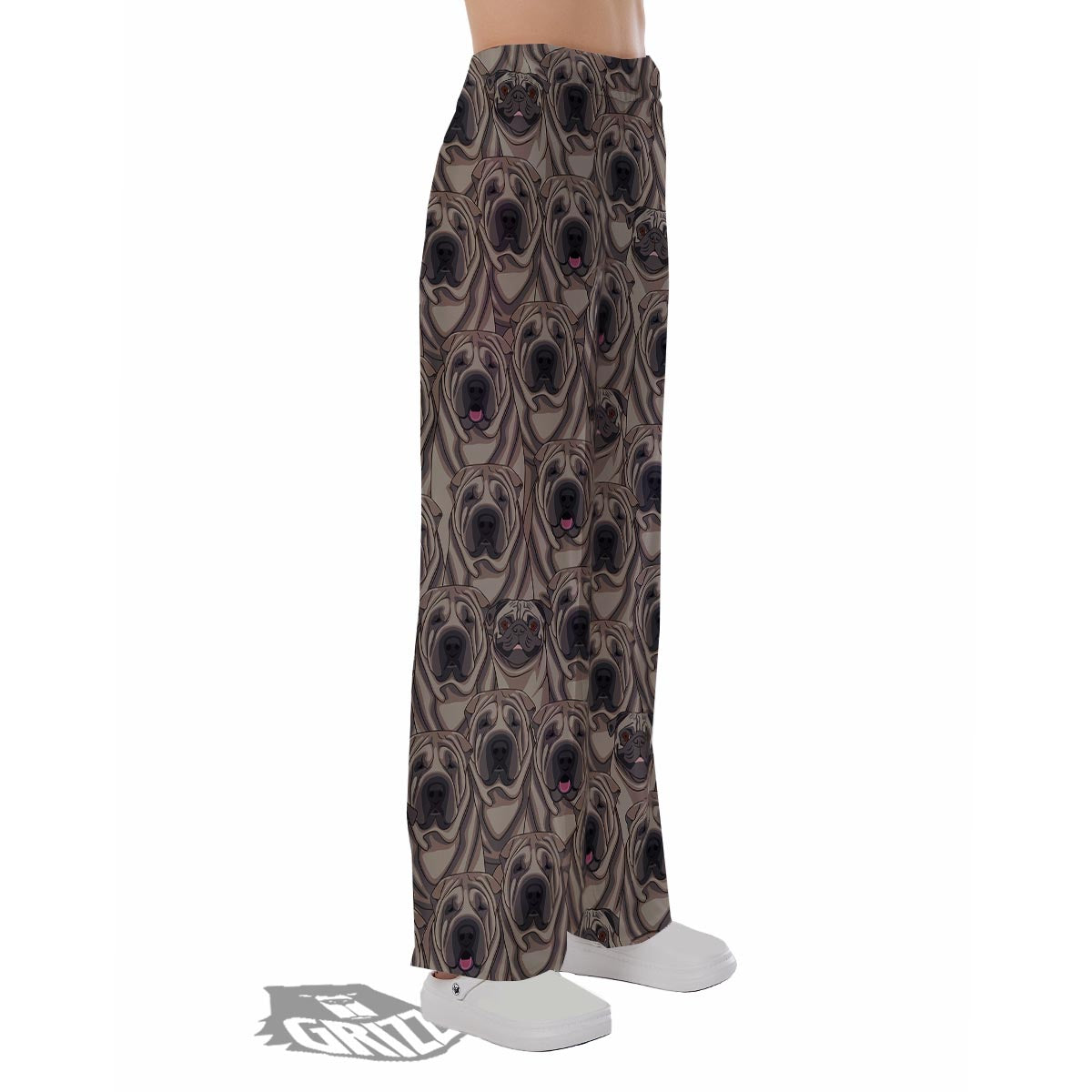 Pug And Shar Pei Print Pattern Pajama Pants-grizzshop