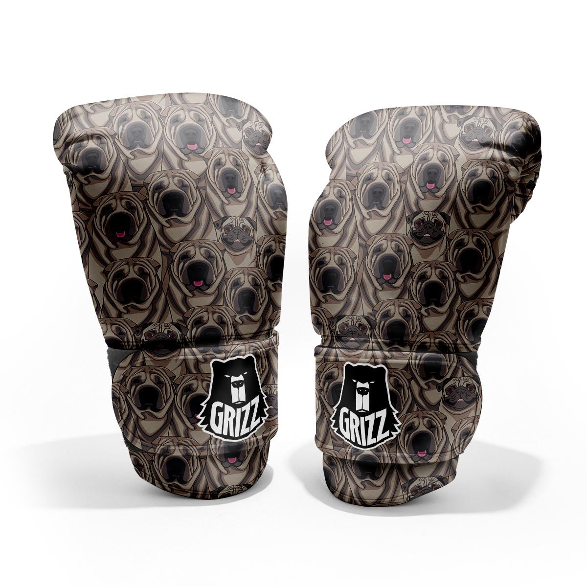 Pug And Shar Pei Print Pattern Pro Boxing Glove