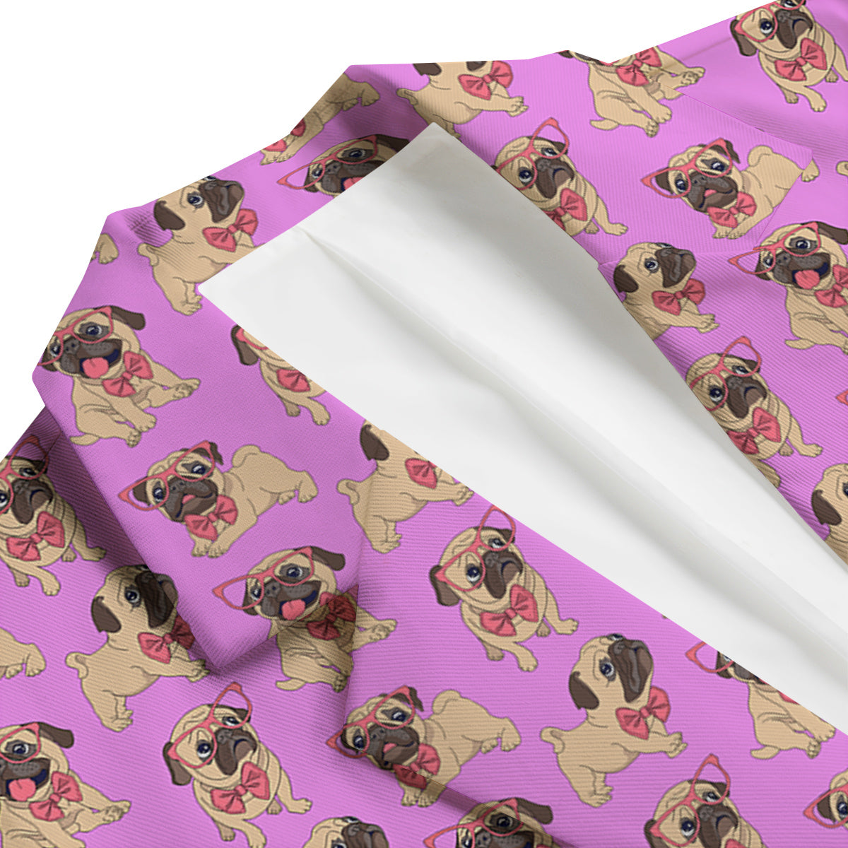 Pug Cute Print Pattern Men's Blazer-grizzshop