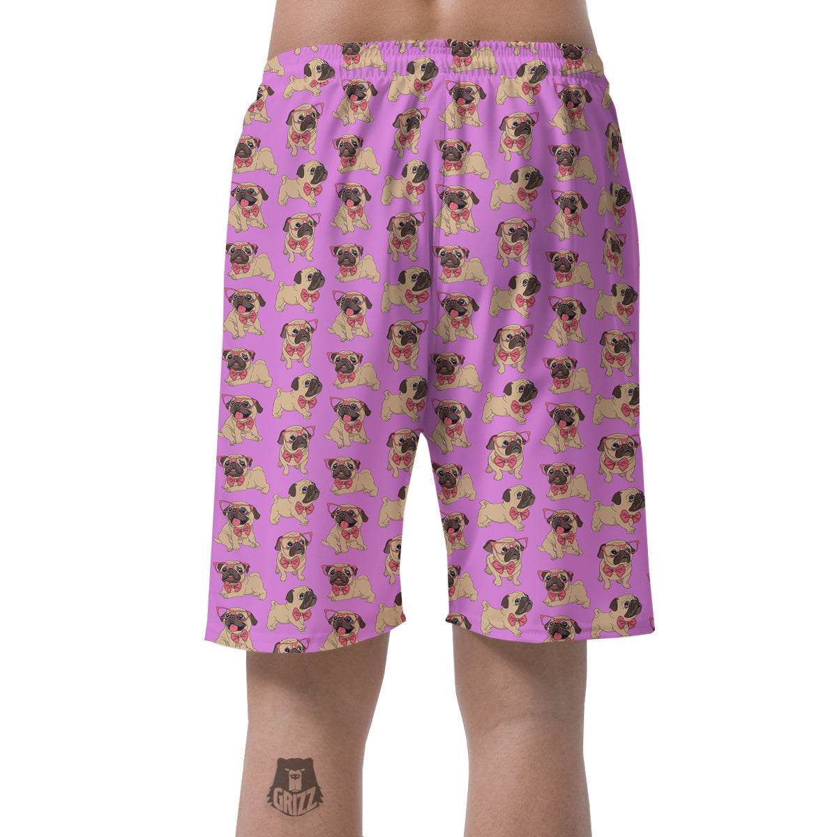 Pug Cute Print Pattern Men's Shorts-grizzshop