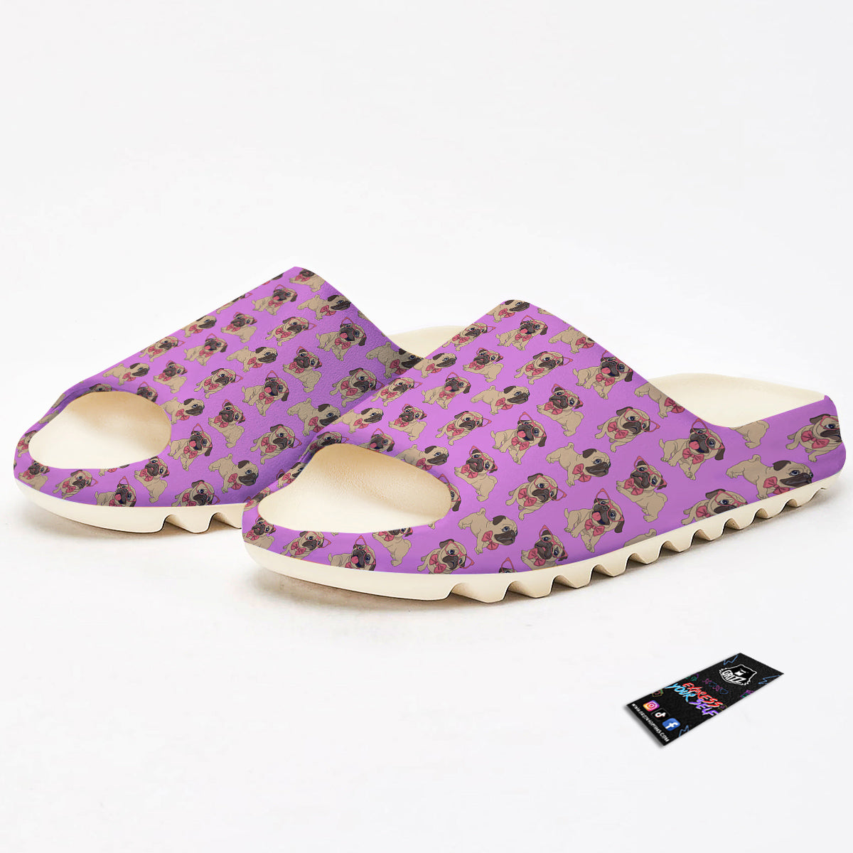 Pug Cute Print Pattern Sandals-grizzshop