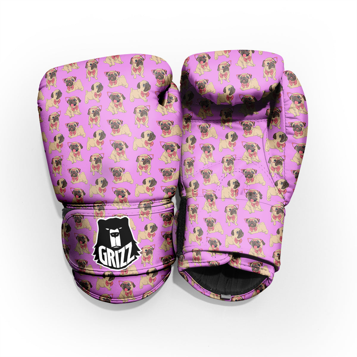 Pug Cute Print Pattern Sparring Gloves-grizzshop