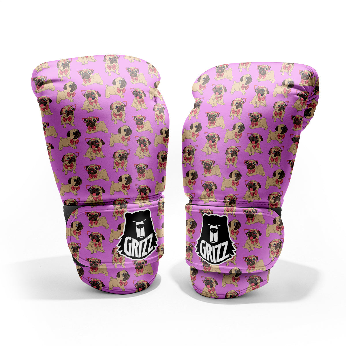 Pug Cute Print Pattern Sparring Gloves-grizzshop