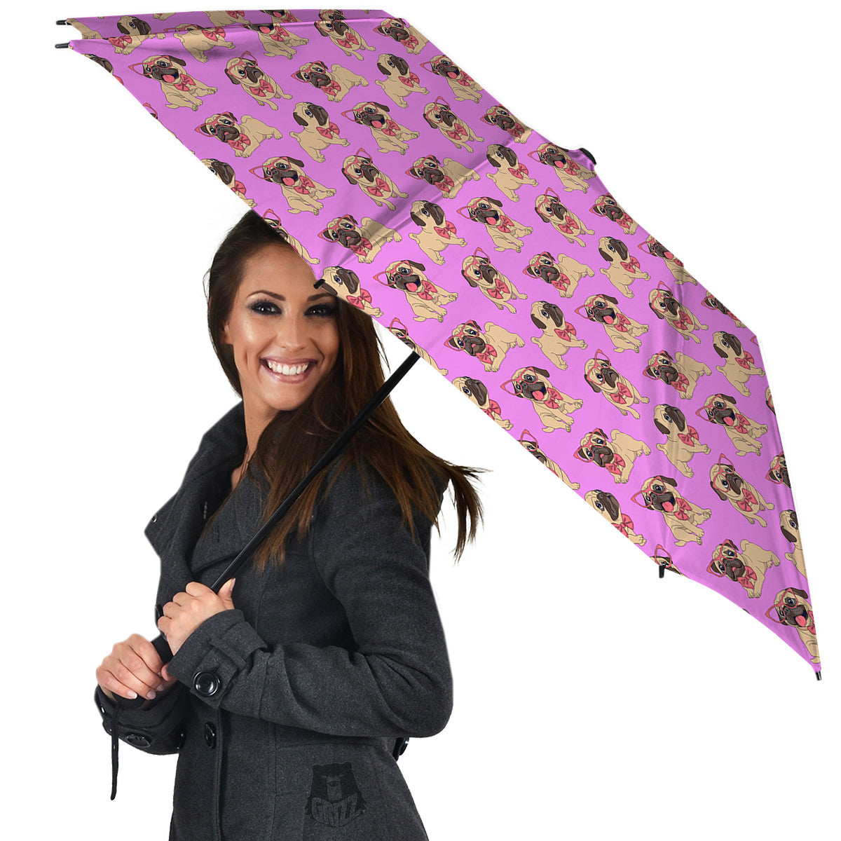 Pug Cute Print Pattern Umbrella-grizzshop