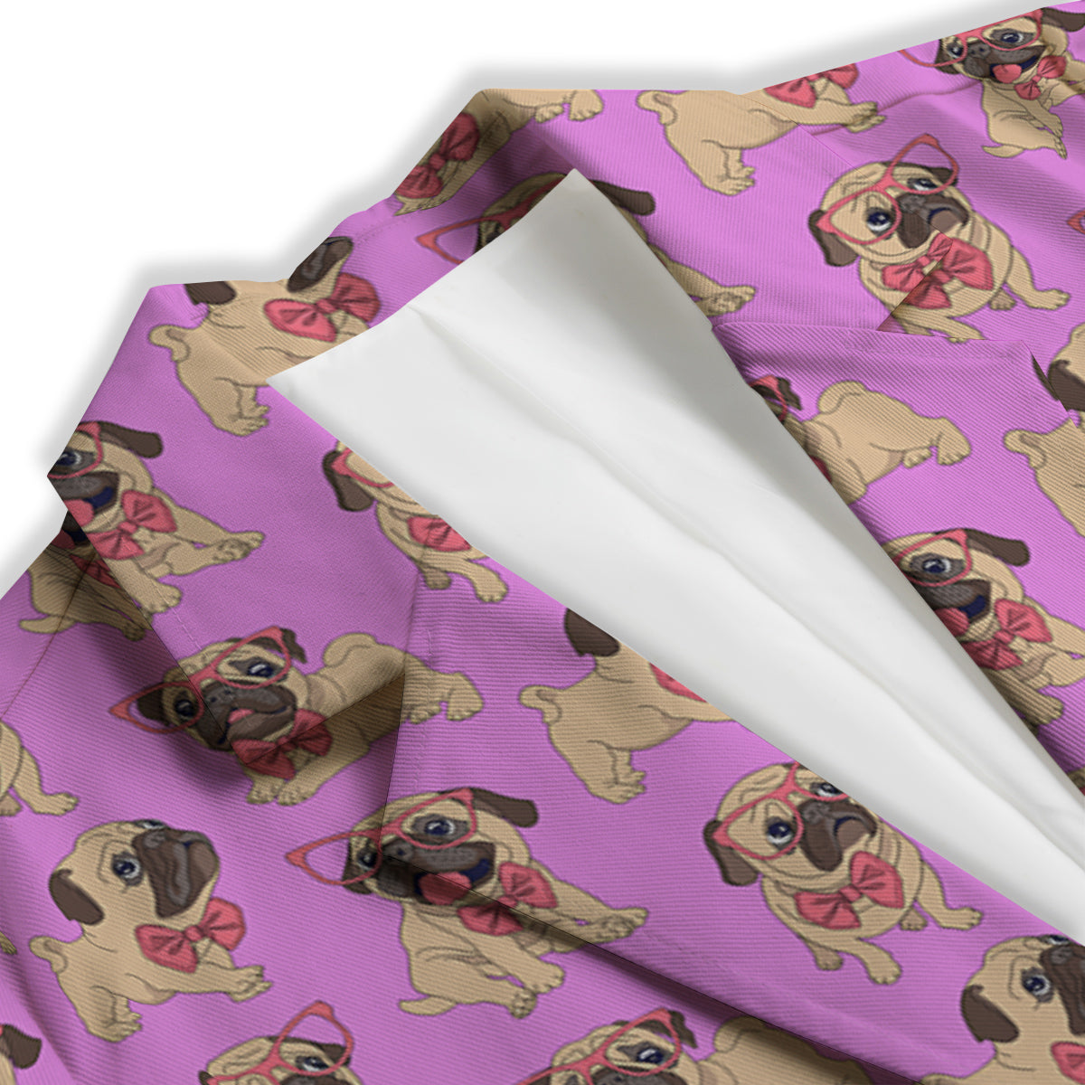 Pug Cute Print Pattern Women's Blazer-grizzshop