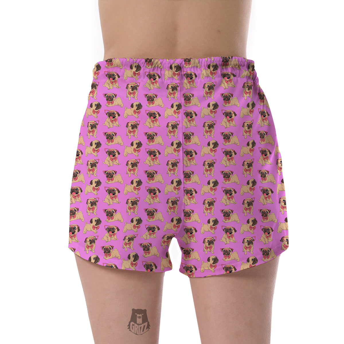 Pug Cute Print Pattern Women's Shorts-grizzshop