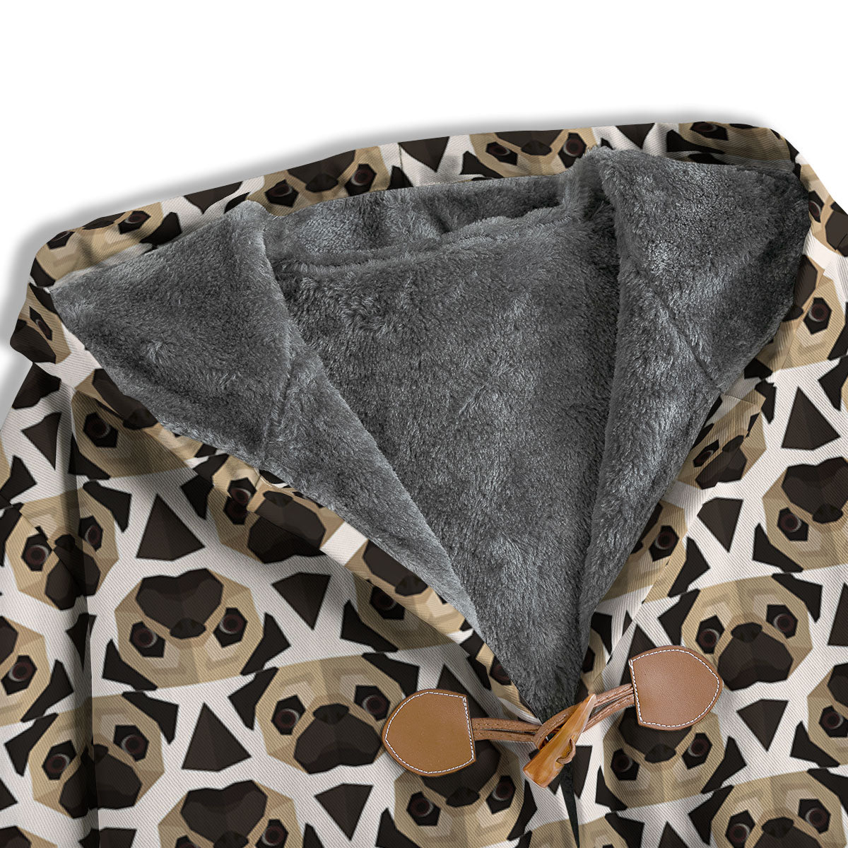 Pug Geometric Print Pattern Men's Windbreaker Jacket-grizzshop