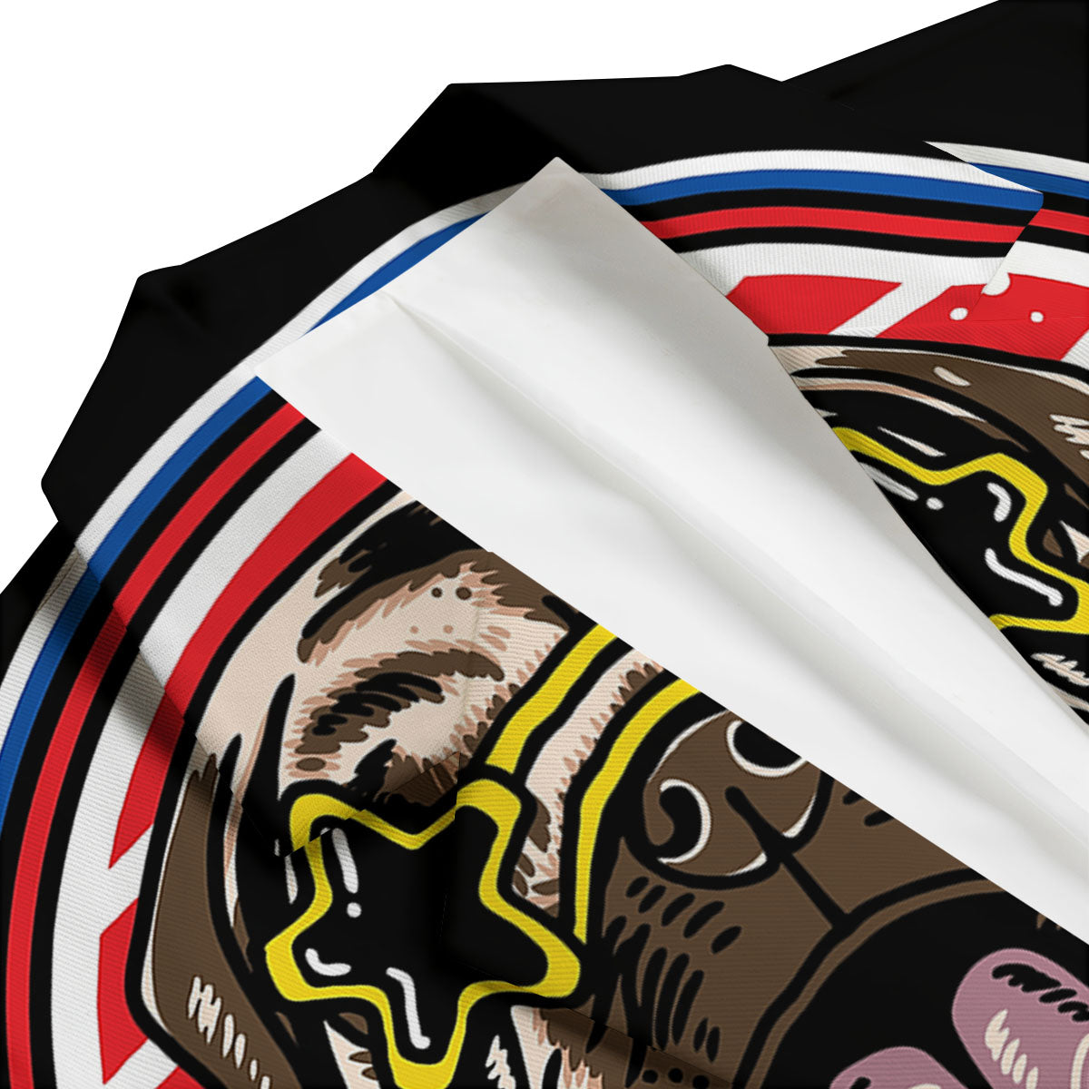 Pug Hipster Print Men's Blazer-grizzshop
