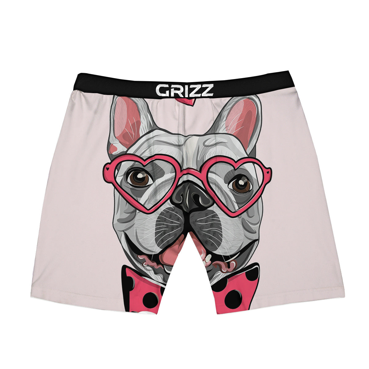 Pug With Glasses Cute Print Cute Boxer Briefs-grizzshop