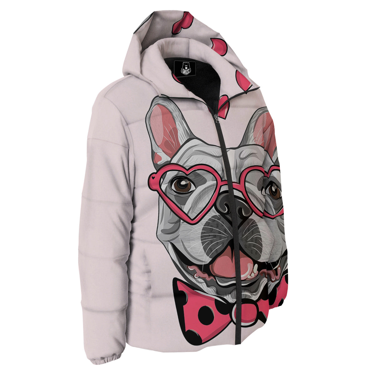 Pug With Glasses Cute Print Cute Down Jacket-grizzshop