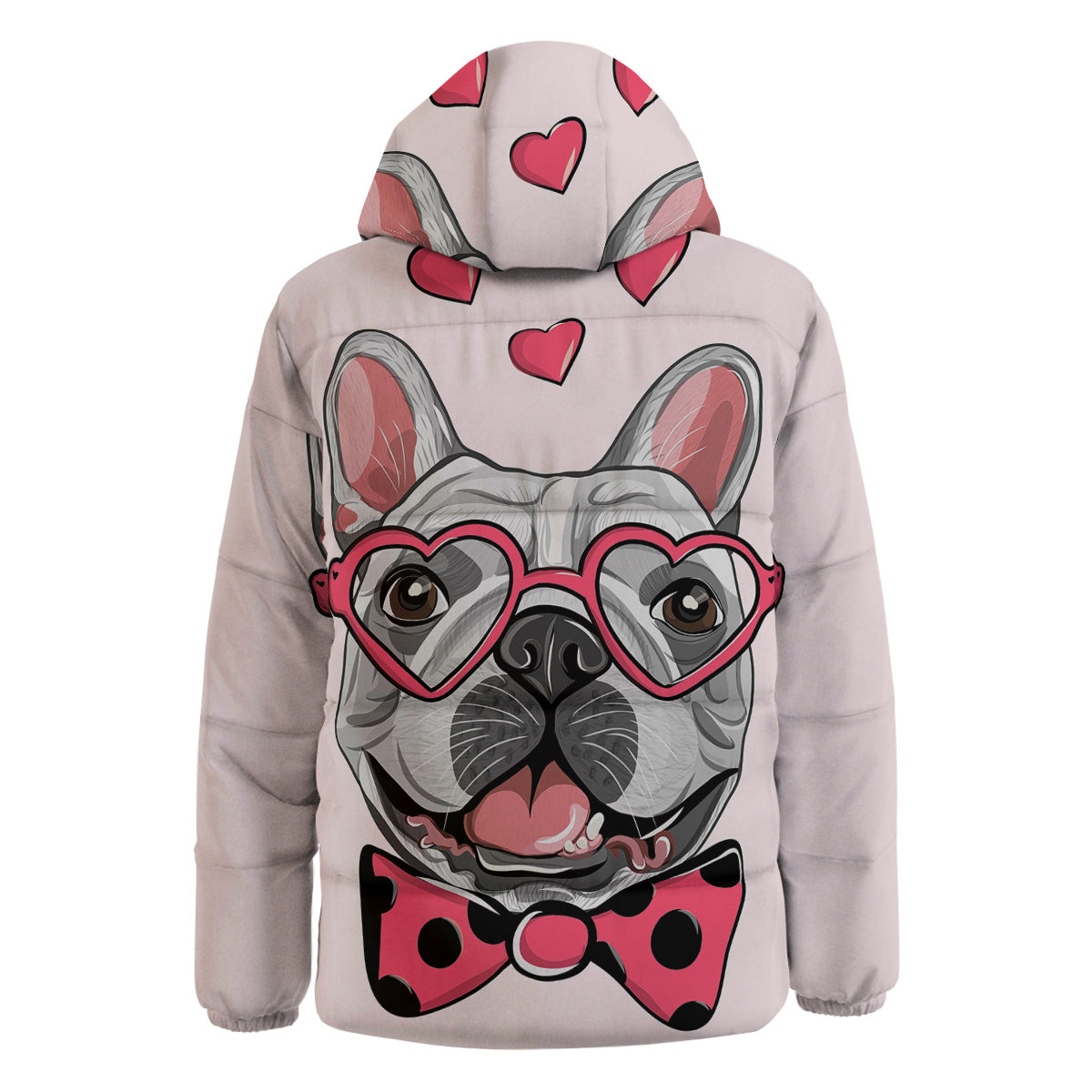 Pug With Glasses Cute Print Cute Down Jacket-grizzshop