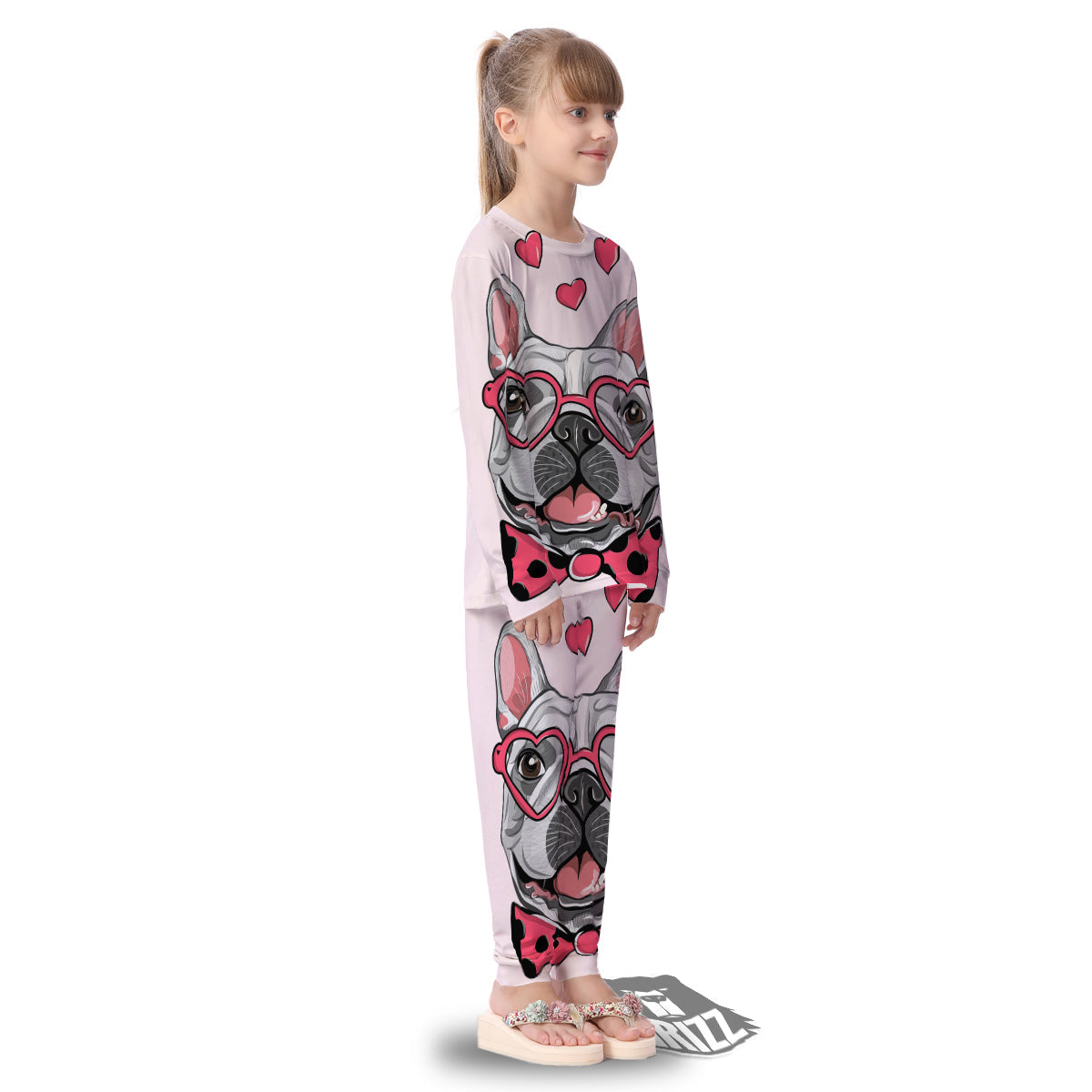 Pug With Glasses Cute Print Cute Kid's Pajamas-grizzshop