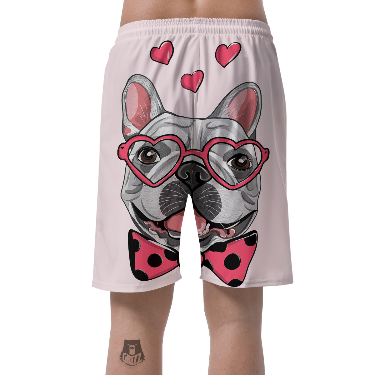 Pug With Glasses Cute Print Cute Men's Shorts-grizzshop