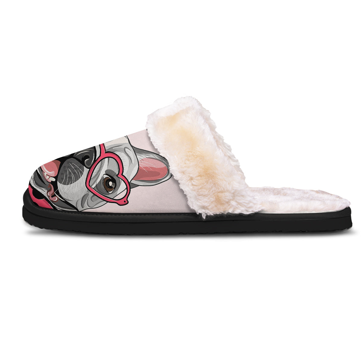 Pug With Glasses Cute Print Cute Slippers-grizzshop