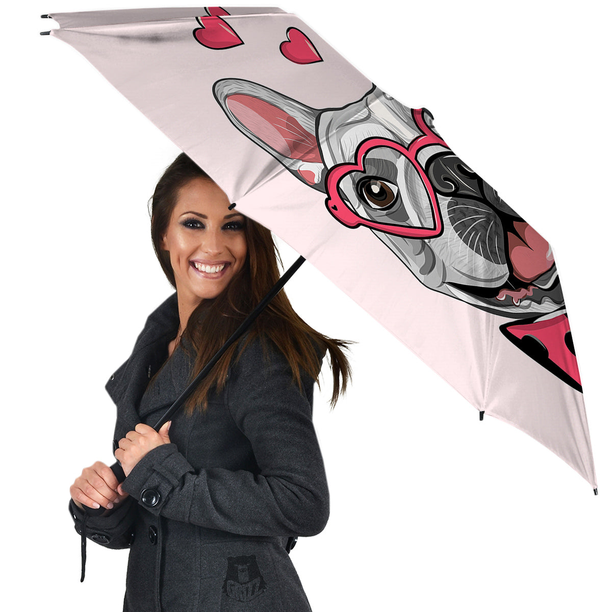 Pug With Glasses Cute Print Cute Umbrella-grizzshop
