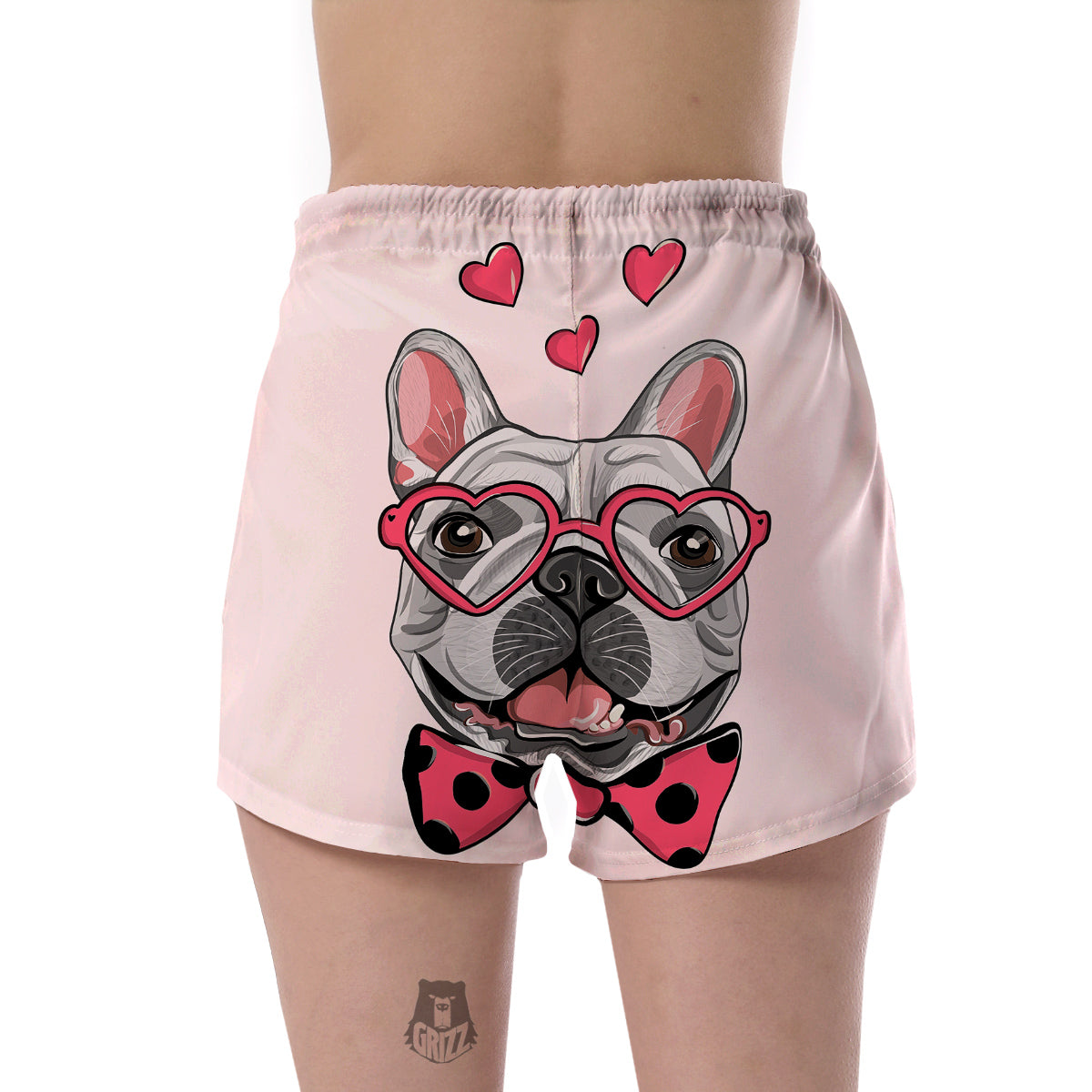 Pug With Glasses Cute Print Cute Women's Shorts-grizzshop