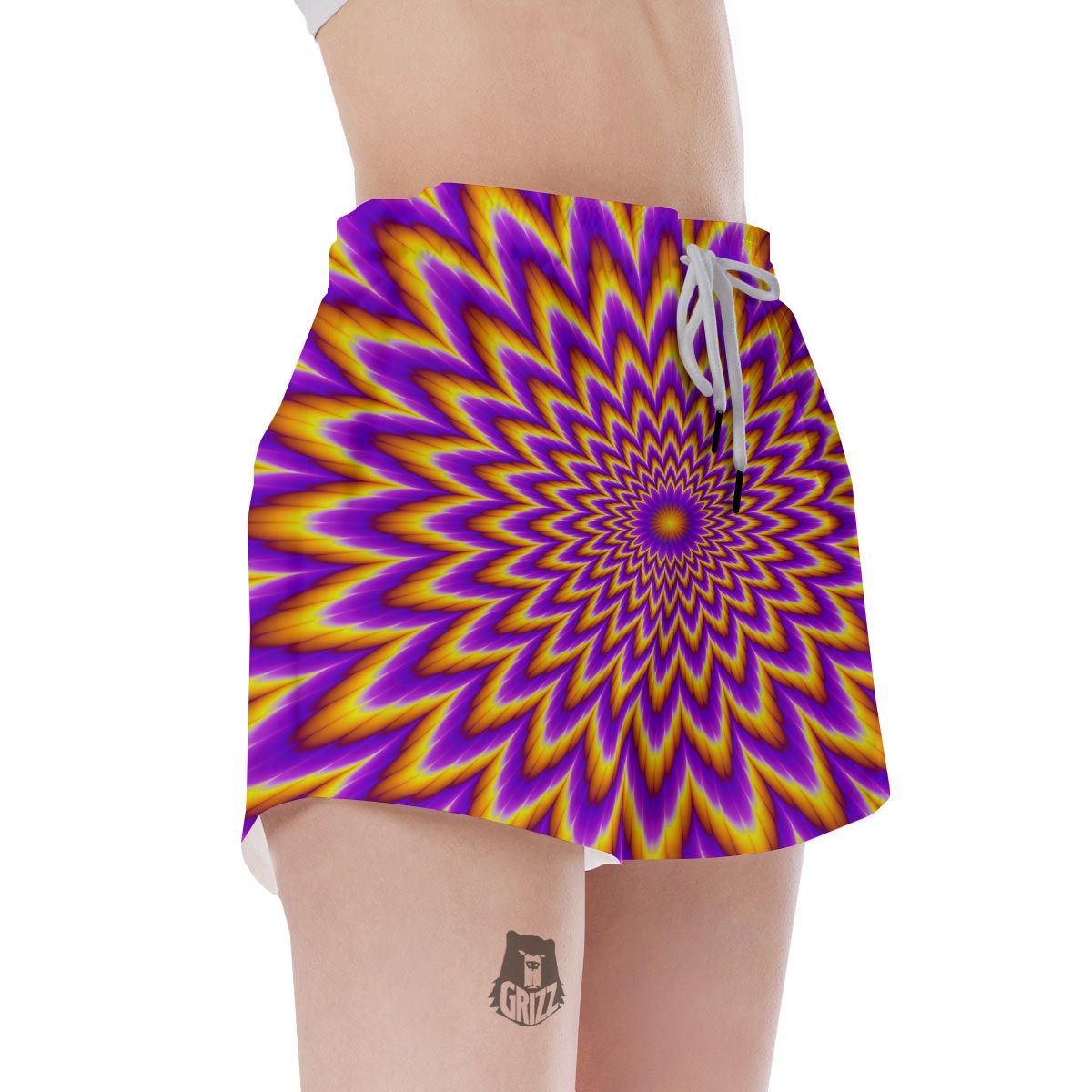 Pulsing Optical illusion Women's Shorts-grizzshop
