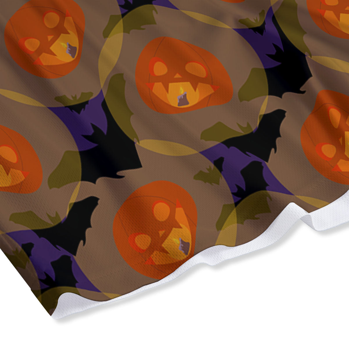 Pumkin Bat Halloween Print Pattern Mesh Shorts