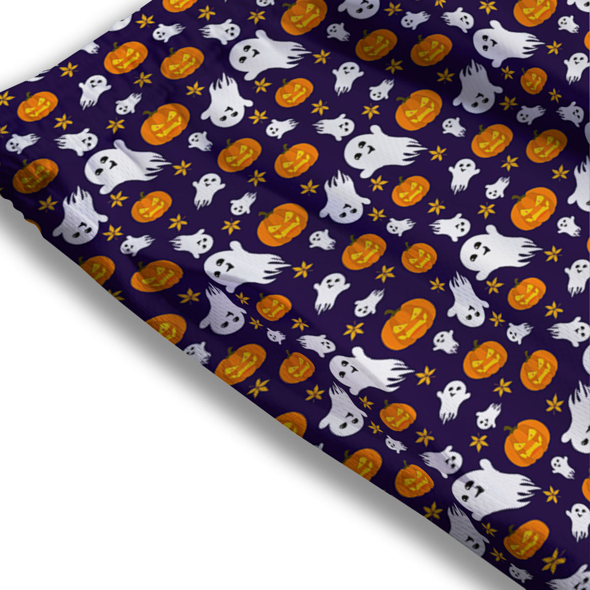 Pumpkin And Ghost Print Pattern Mesh Shorts