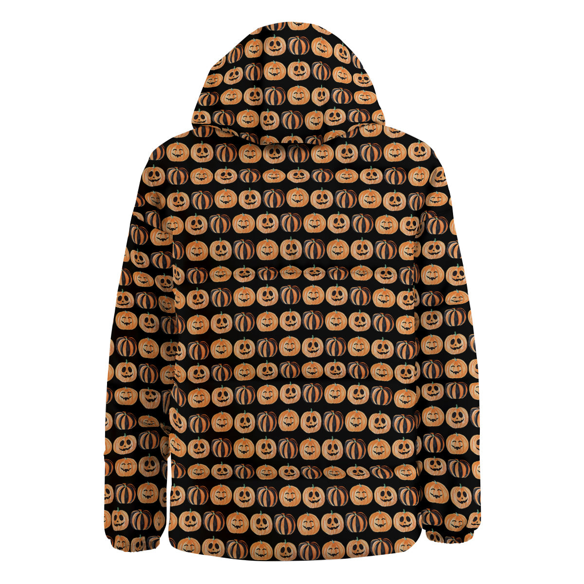 Pumpkin Cute Print Pattern Down Jacket-grizzshop