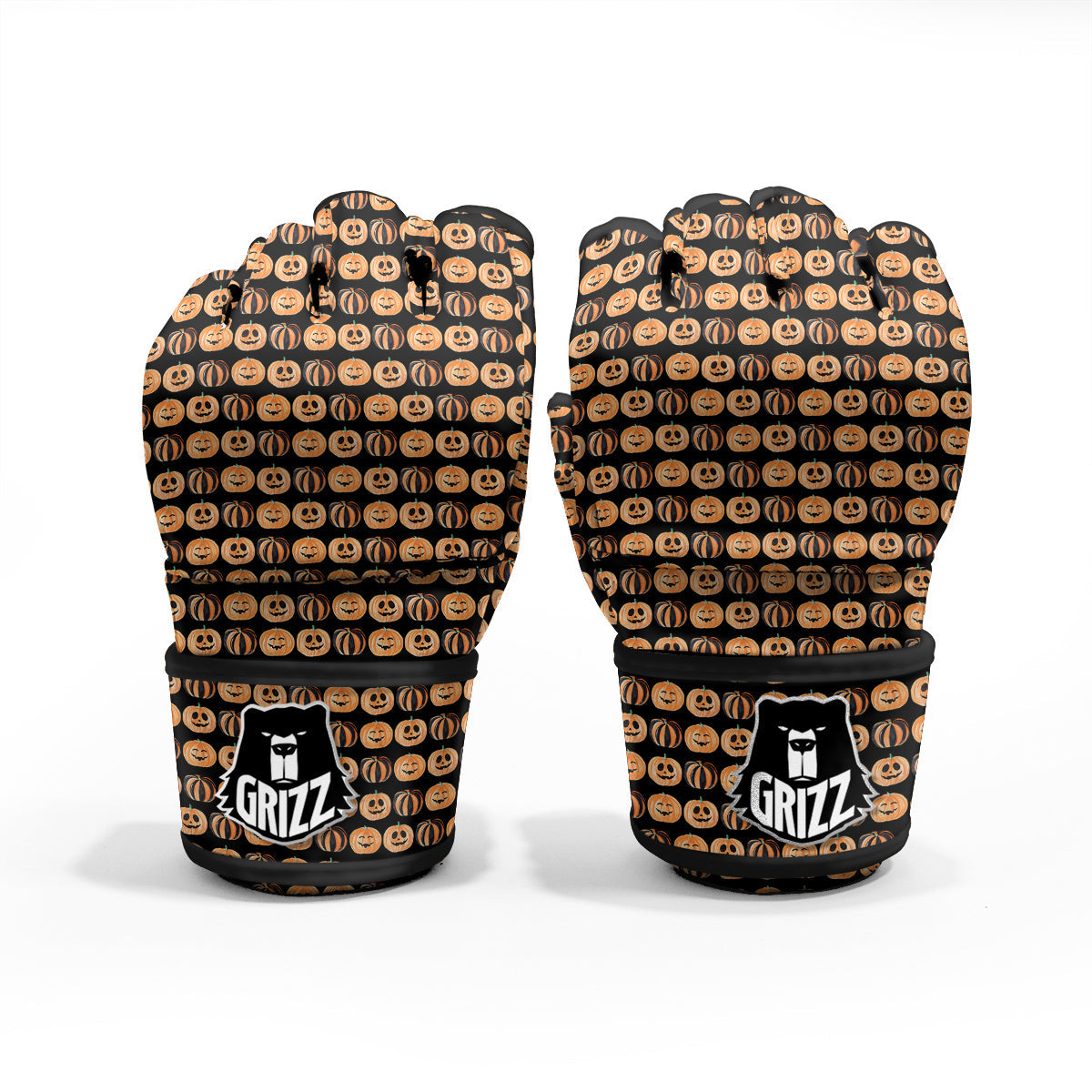 Pumpkin Cute Print Pattern MMA Gloves-grizzshop