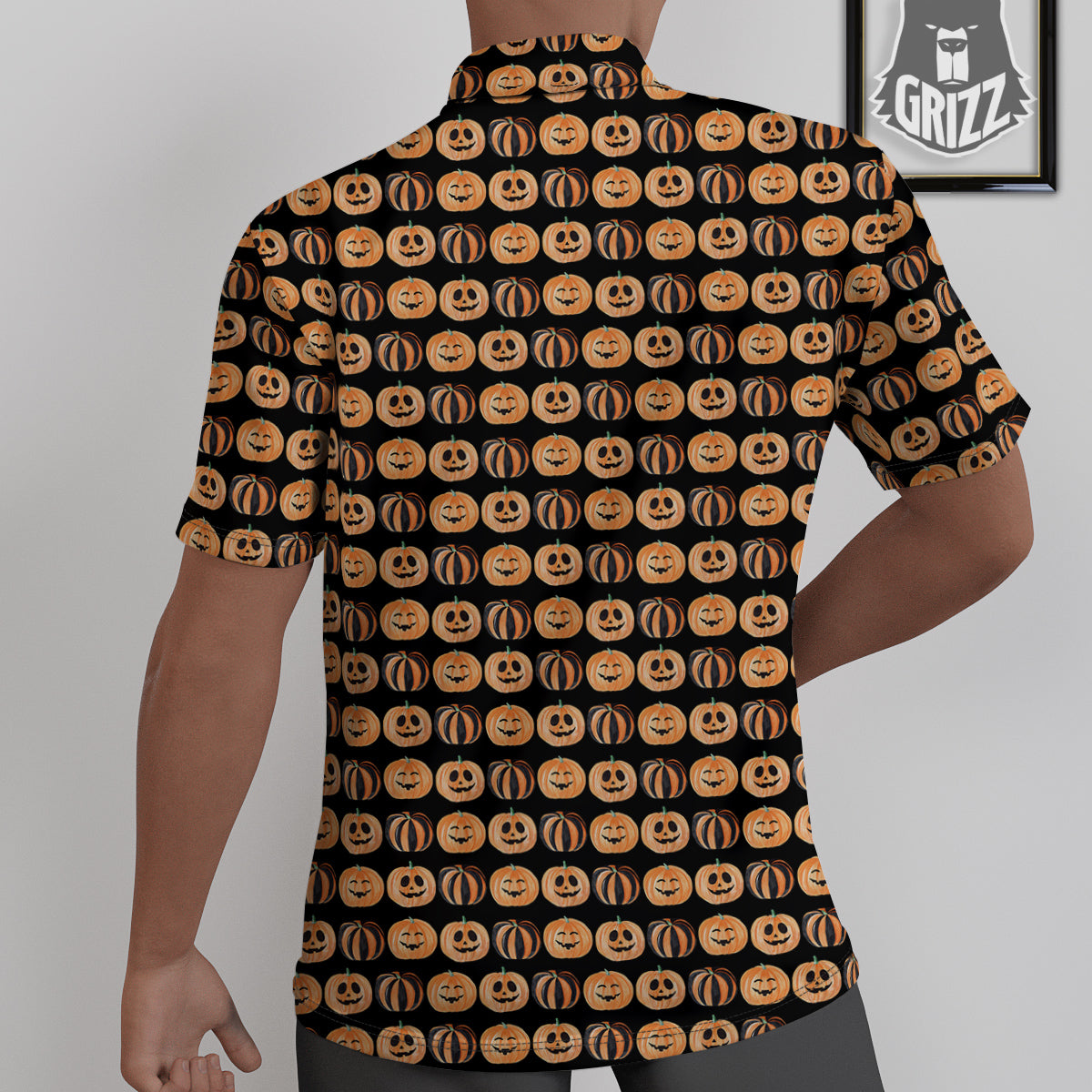 Pumpkin Cute Print Pattern Untucked Shirts-grizzshop