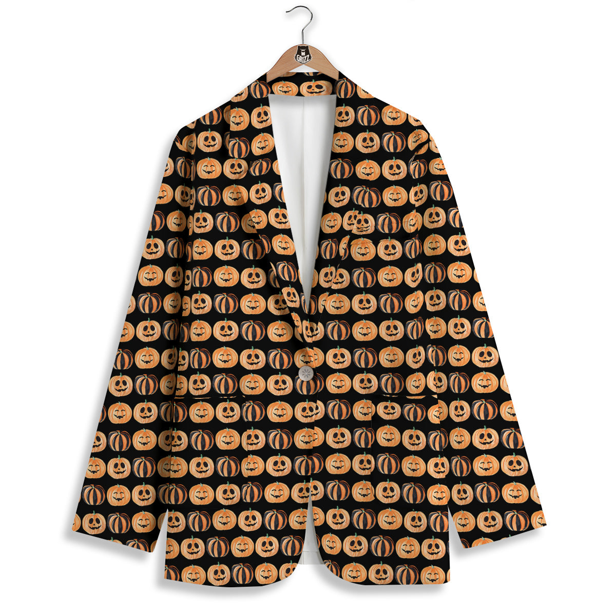 Pumpkin Cute Print Pattern Women's Blazer-grizzshop