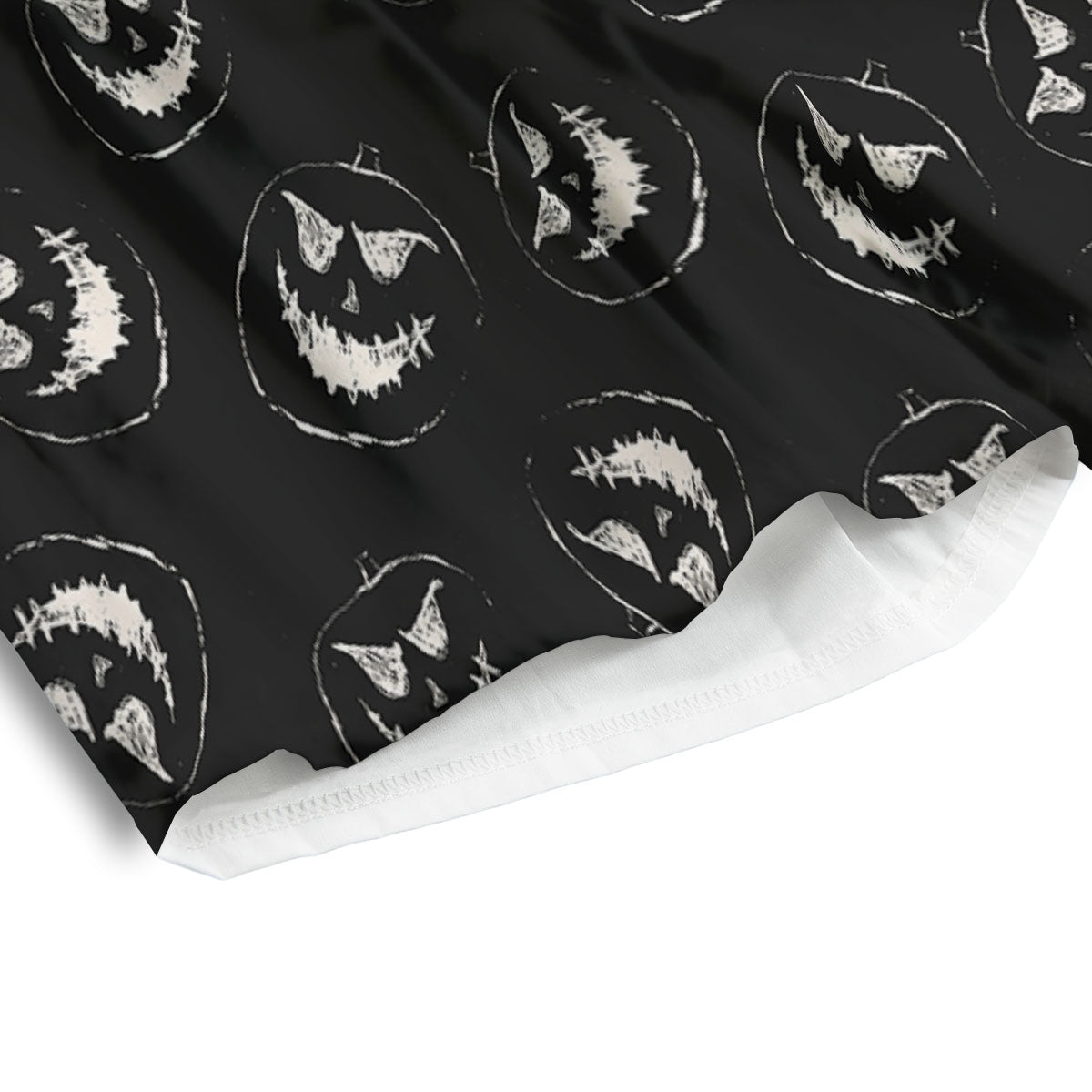Pumpkin Faces Halloween Print Pattern Men's Athletic Shorts