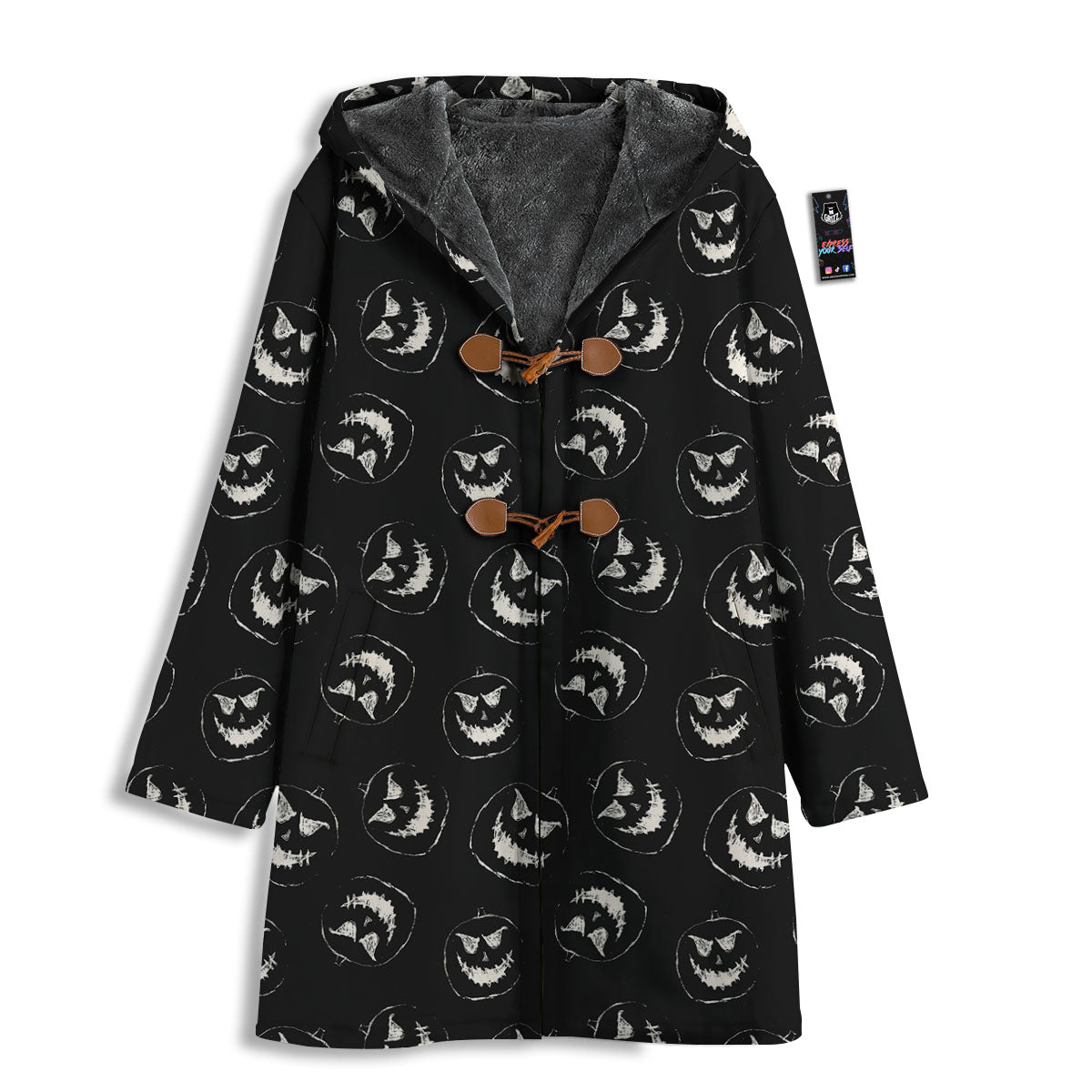 Pumpkin Faces Halloween Print Pattern Men's Windbreaker Jacket-grizzshop