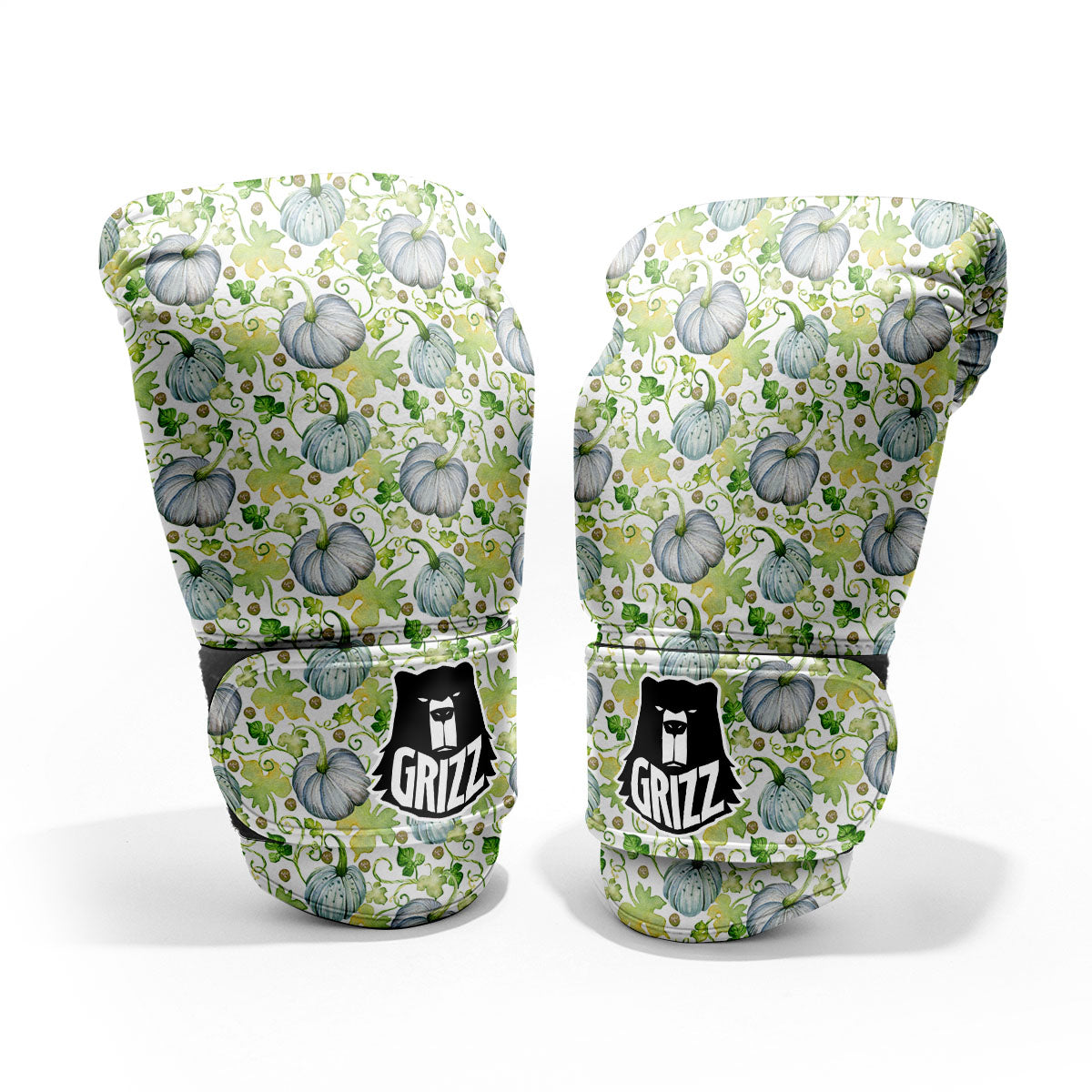 Pumpkin Green Print Pattern Pro Boxing Glove