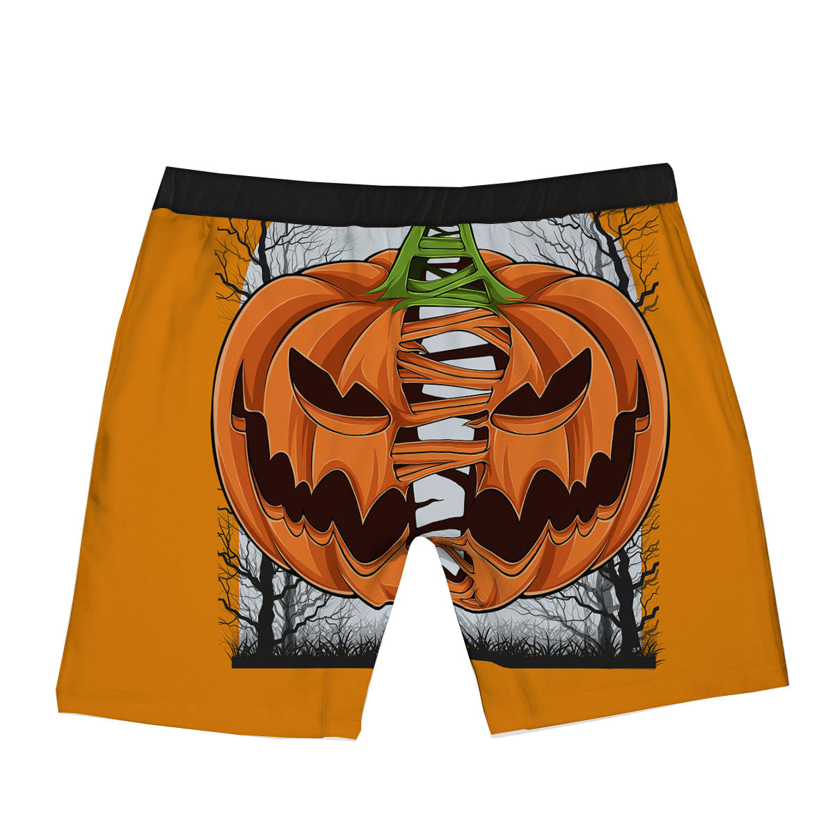 Pumpkin Halloween Character Print Boxer Briefs-grizzshop