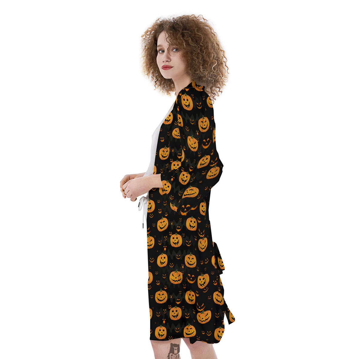 Pumpkin Halloween Fun Print Pattern Kimono-grizzshop