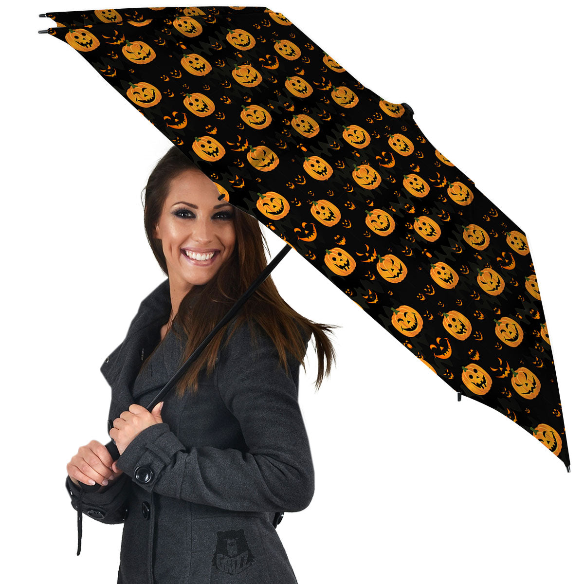Pumpkin Halloween Fun Print Pattern Umbrella-grizzshop