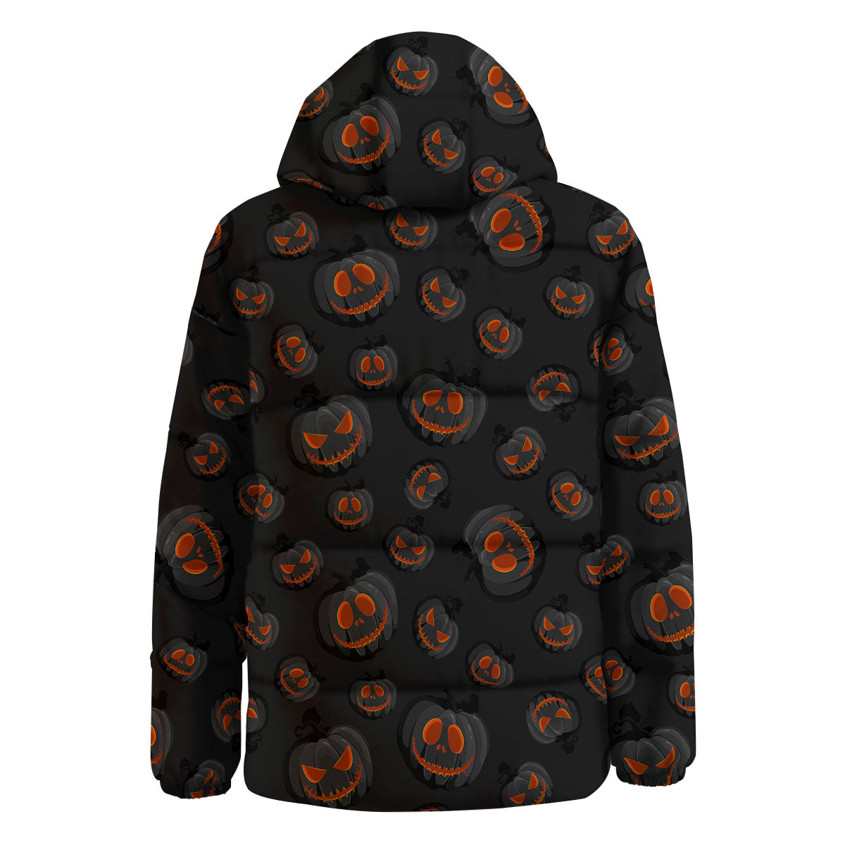 Pumpkin Jack O' Lantern Halloween Print Down Jacket-grizzshop