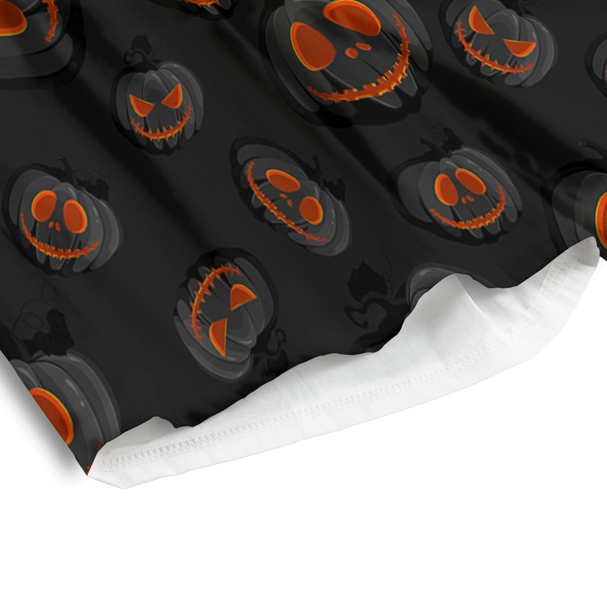 Pumpkin Jack O' Lantern Halloween Print Men's Athletic Shorts