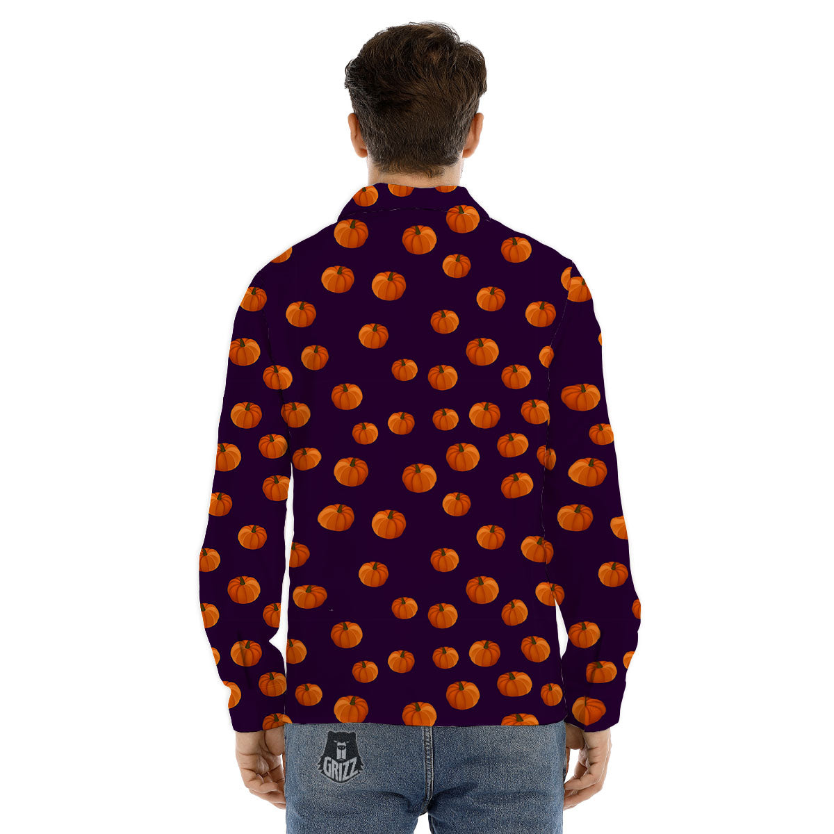 Pumpkin Little Print Pattern Men's Dress Shirts-grizzshop