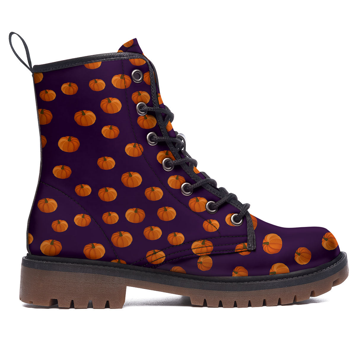 Pumpkin Little Print Pattern Work Boots-grizzshop