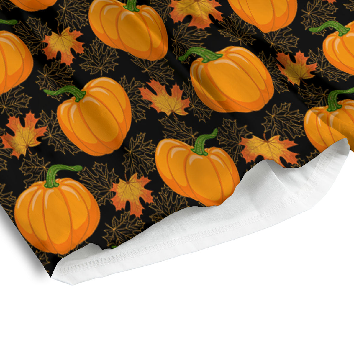 Pumpkin Orange Print Pattern Men's Athletic Shorts