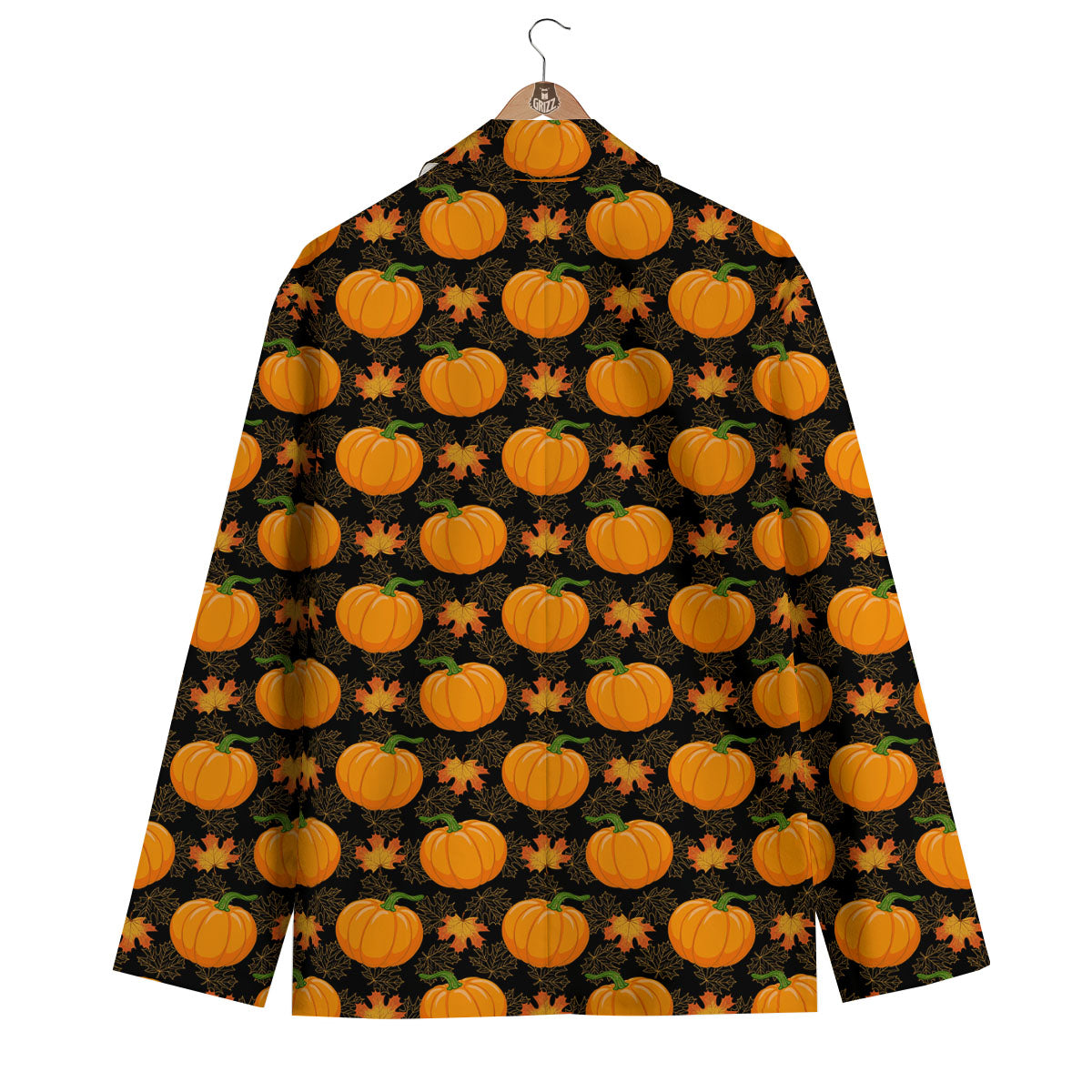 Pumpkin Orange Print Pattern Men's Blazer-grizzshop